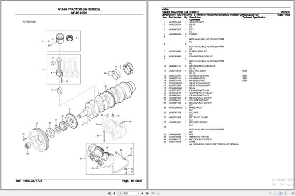 Valtra Tractor N4 Series N124H Parts Catalog VFN124H 2