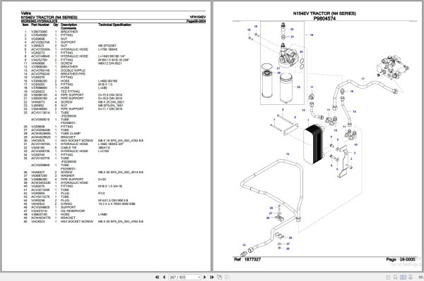 Valtra Tractor N4 Series N154EV Parts Catalog VFN154EV 3