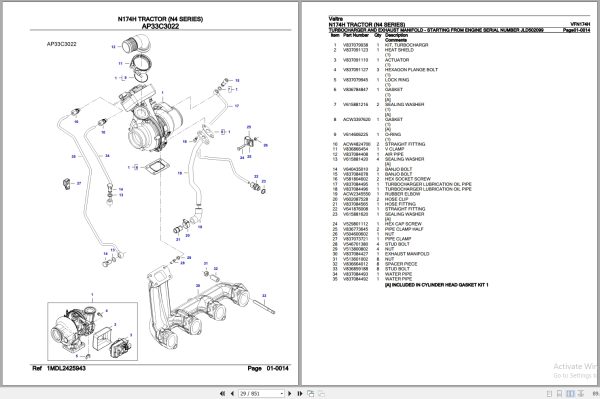 Valtra Tractor N4 Series N174H Parts Catalog VFN174H 3