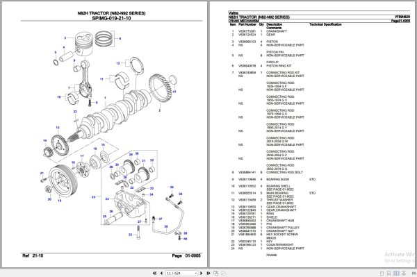Valtra Tractor N82 N92 Series N82H Parts Catalog VF89N82H 3