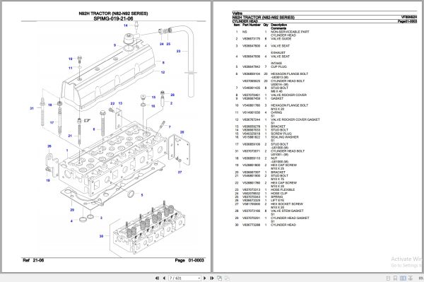 Valtra Tractor N82 N92 Series N92H Parts Catalog VF89N92H 3