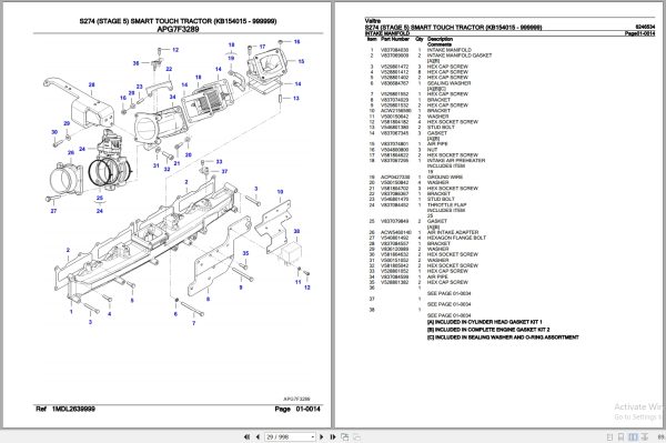 Valtra Tractor S274 Smart Touch Parts Catalog 6246534 3