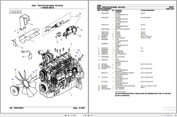 Valtra Tractor S323 Parts Catalog 3906331 2