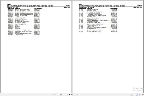 Valtra Tractor S374 Smart Touch Parts Catalog 6246594 1