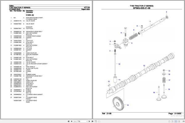 Valtra Tractor T Series T150 Parts Catalog VFTT150 3