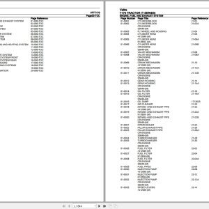 Valtra Tractor T Series T170 Parts Catalog VFTT170 1
