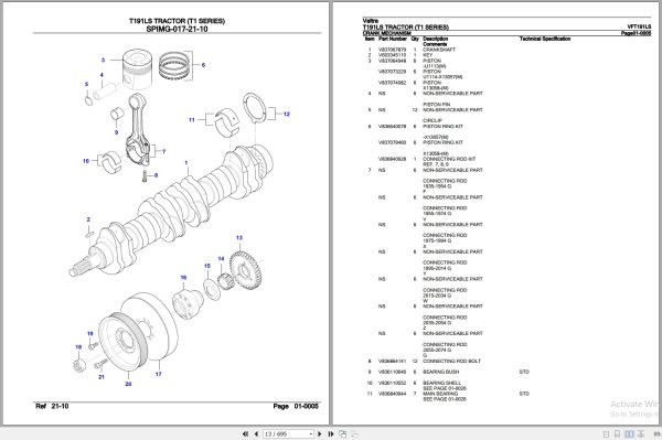 Valtra Tractor T1 Series T191LS Parts Catalog VFT191LS 3