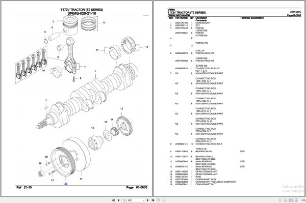 Valtra Tractor T2 Series T172V Parts Catalog VFT2172V 3