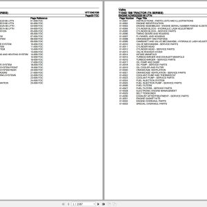 Valtra Tractor T4 Series T154D 1B8 Parts Catalog VFT154D1B8 1