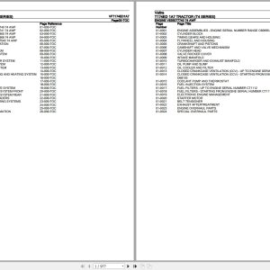 Valtra Tractor T4 Series T174ED 1A7 Parts Catalog VFT174ED1A7 1