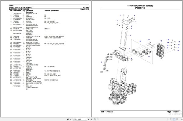 Valtra Tractor T4 Series T194D Parts Catalog VFT194D 3