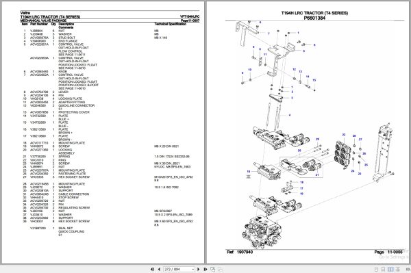 Valtra Tractor T4 Series T194H LRC Parts Catalog VFT194HLRC 3