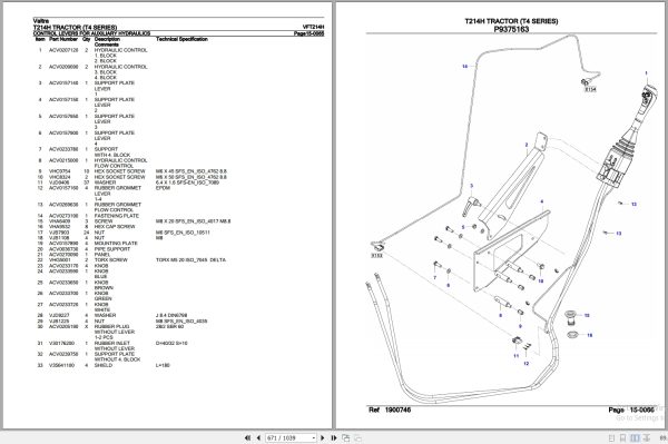 Valtra Tractor T4 Series T214H Parts Catalog VFT214H 3