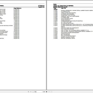 Valtra Tractor T4 Series T254H 1A7 Parts Catalog VFT254H1A7 1