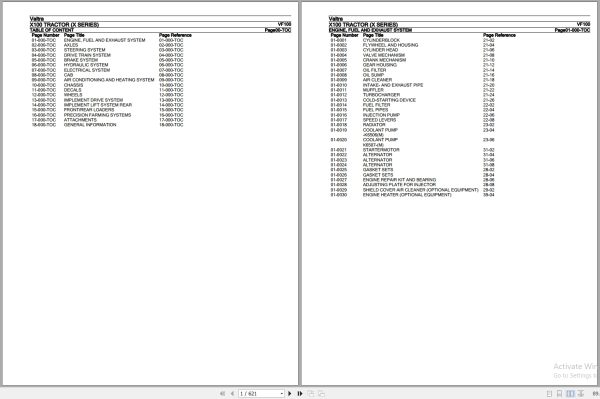 Valtra Tractor X Series X100 Parts Catalog VF100 1