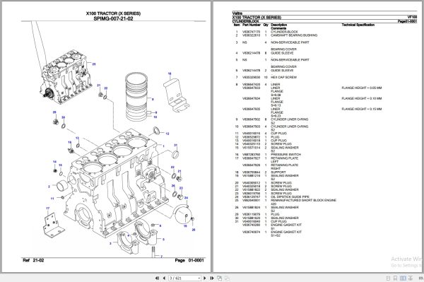 Valtra Tractor X Series X100 Parts Catalog VF100 2