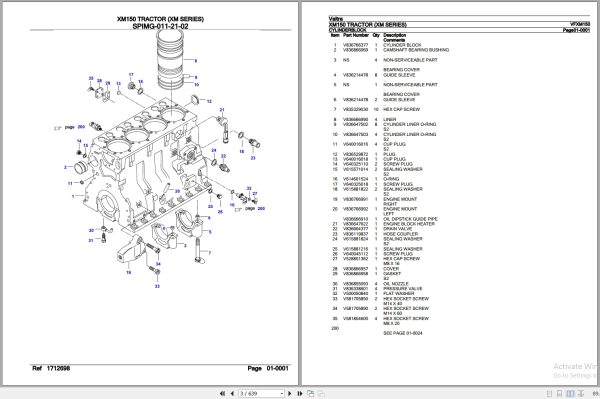 Valtra Tractor XM Series XM150 Parts Catalog VFXM150 2