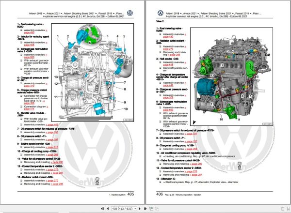 Volkswagen Arteon 3H7 Workshop Manual 2018 2020 2