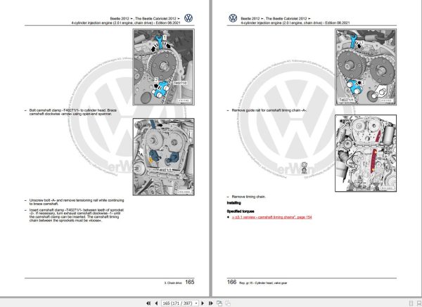 Volkswagen Beetle NBLNBC Workshop Manual 2012 2