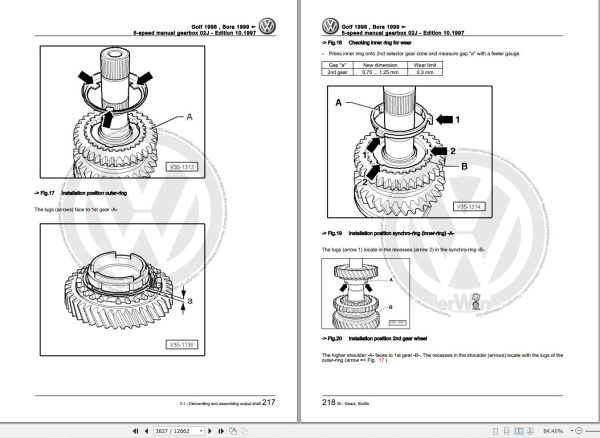 Volkswagen Bora Variant 1J 1J2 1J6 Workshop Manual 1999 2006 3