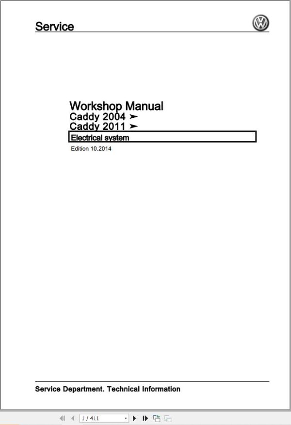Volkswagen Caddy 2004-2015 Workshop Manual (1)