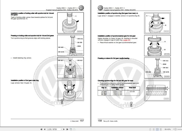 Volkswagen Caddy Kombi Workshop Manual 2004 2010 2
