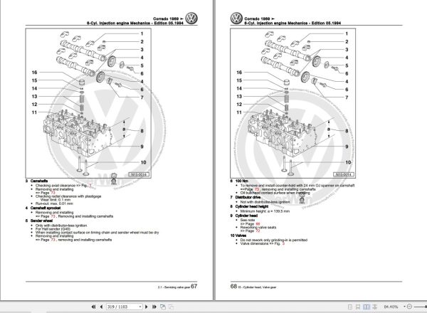Volkswagen Corrado 50 509 Workshop Manual 1988 1995 2