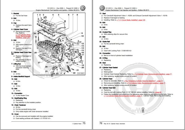 Volkswagen EOS 1F Workshop Manual 2006 2007 4
