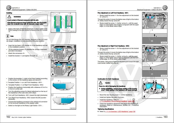 Volkswagen Golf 5G Workshop Manual 2013 2017 2