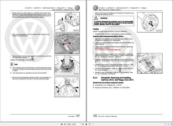 Volkswagen Golf 5G Workshop Manual 2013 2017 3