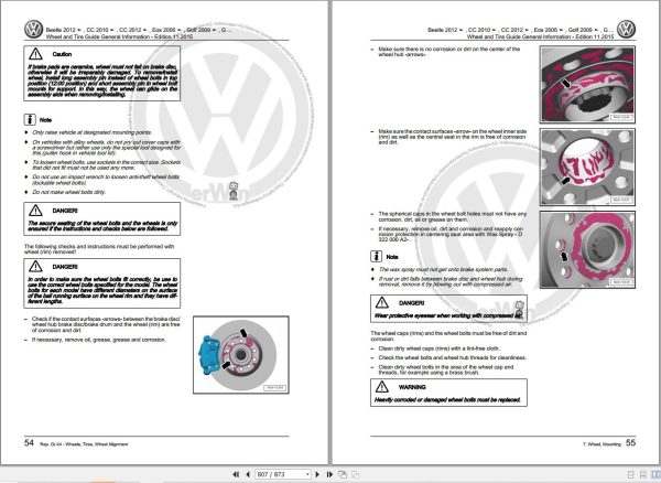 Volkswagen Golf BL1 Workshop Manual 2014 2017 2