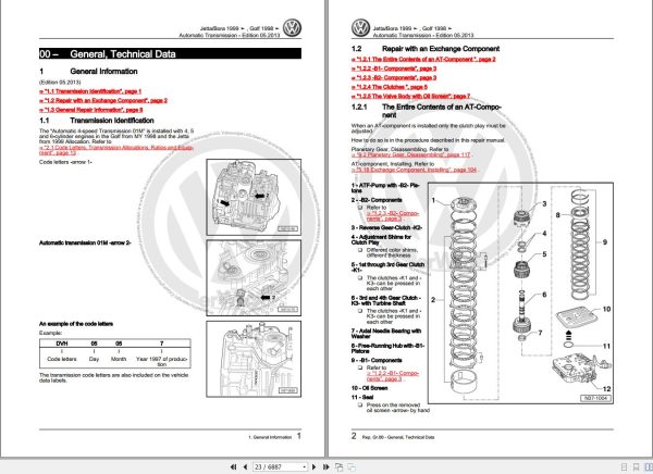 Volkswagen Golf Brasil 9B1 Workshop Manual 1998 2004 2