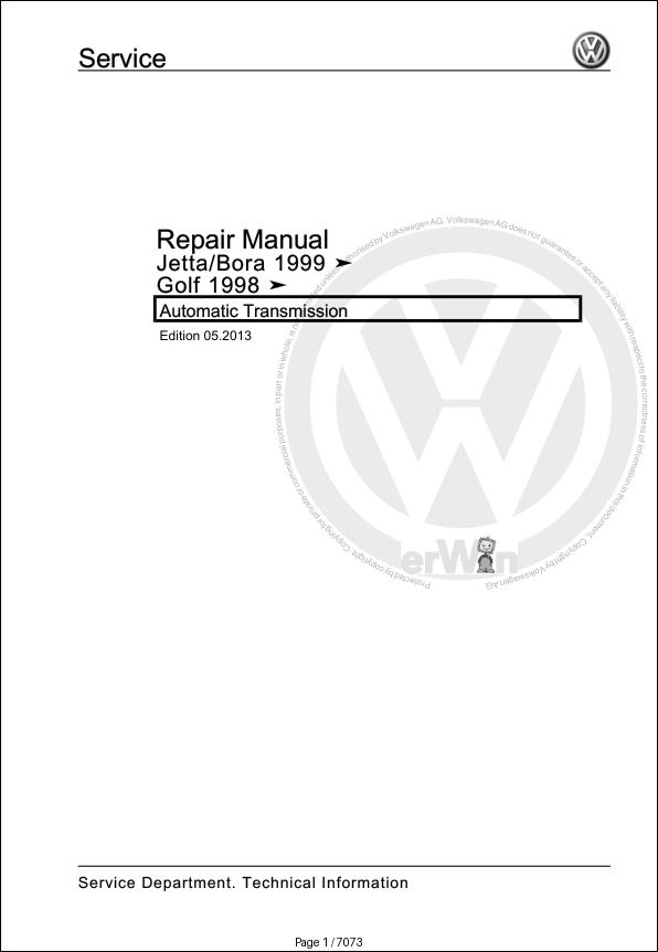 Volkswagen Golf GTI R32 1J1 Workshop Manual 2004 2009 1