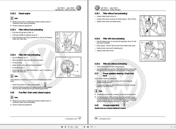 Volkswagen Golf II 19 191 192 193 194 Workshop Manual 1984 1989 3