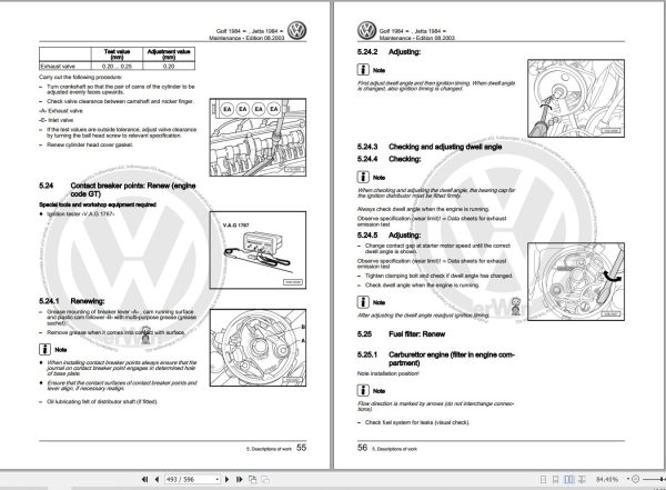Volkswagen Golf II 19 191 192 193 194 Workshop Manual 1984 1992 2
