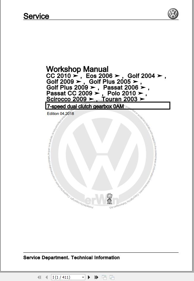 Volkswagen Golf V Plus Jetta Workshop Manual 2004 2007 1