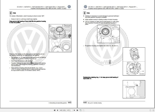 Volkswagen Golf VII Sportsvan Workshop Manual 2013 2020 2