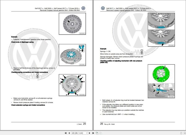 Volkswagen Golf VII Sportsvan Workshop Manual 2013 2020 3