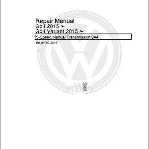 Volkswagen Golf Variant Alltrack Sprortwagen B85 Workshop Manual 2014 2017 1
