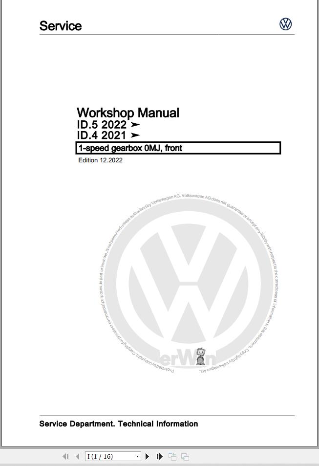 Volkswagen ID.4 E2 E21 Workshop Manual 2020 2023 1