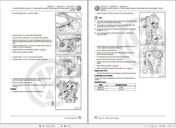 Volkswagen Jetta AV2 AY3 Workshop Manual 2014 2017 3