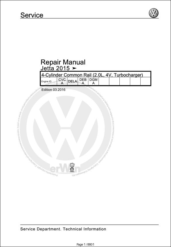 Volkswagen Jetta Sedan Workshop Manual 2008 2013 1