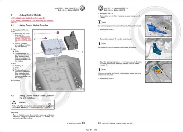 Volkswagen Jetta XY4 Workshop Manual 2011 2017 3