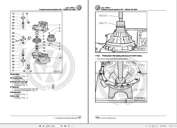 Volkswagen Lupo 6X 6X1 6E 6E1 Workshop Manual 1998 2005 2