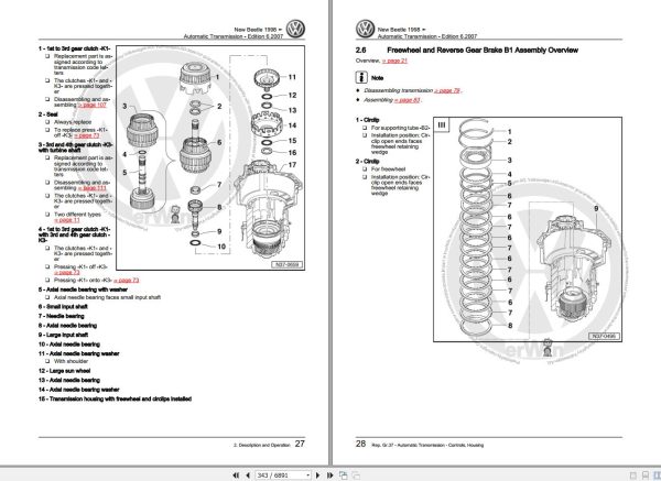 Volkswagen New Beetle 1C Workshop Manual 1998 2010 4