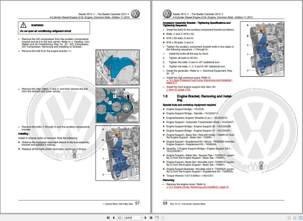 Volkswagen New Beetle 5C Workshop Manual 2011 2017 3