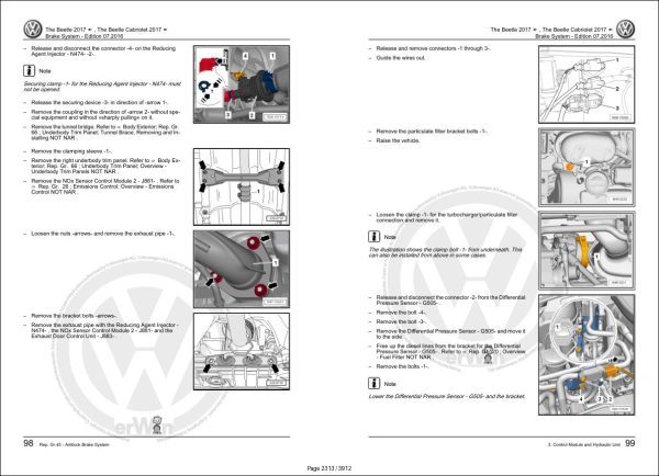 Volkswagen New Beetle 5C2 Workshop Manual 2012 2018 3