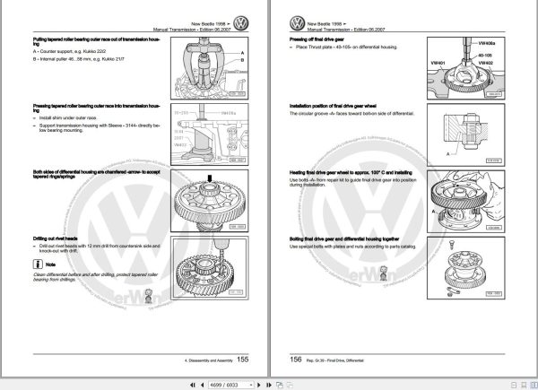 Volkswagen New Beetle Convertible 1Y Workshop Manual 2003 2010 4