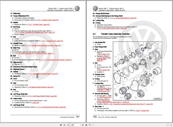 Volkswagen PASSAT Workshop Manual 1998 2005 3