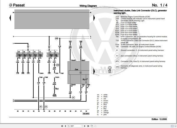 Volkswagen PASSAT Workshop Manual 1998 2005 4